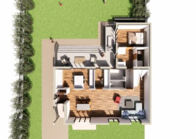 maison familiale vue hauteur envie d'architecture construction habitat réalisations plan colorisé