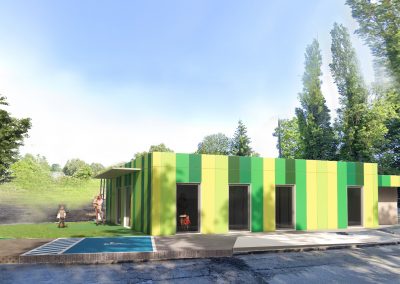 réalisations équipement public micro crèche bâtiment bois vert environnement